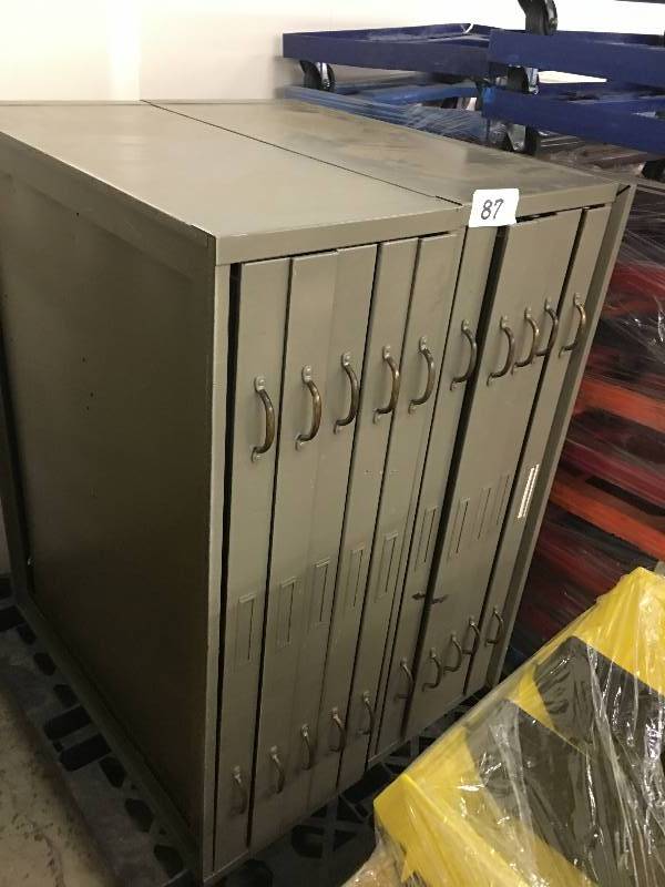 2 large format filing cabinets