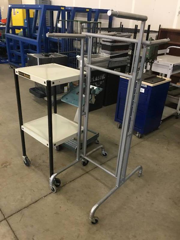 Metal cart and clothes rack