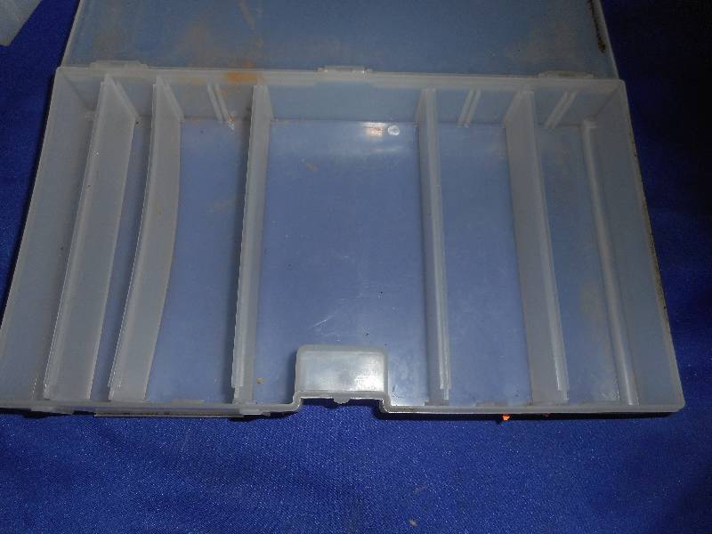 lot 15 image: 2 PLASTIC CASES FOR FISH LURES