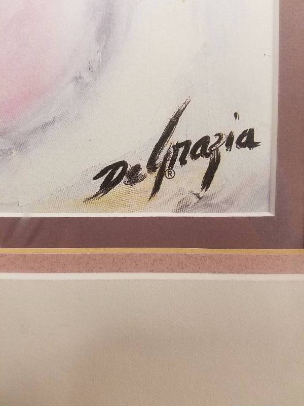 lot 26 image: Girl with Angel Wings painting by Ettore De Grazia