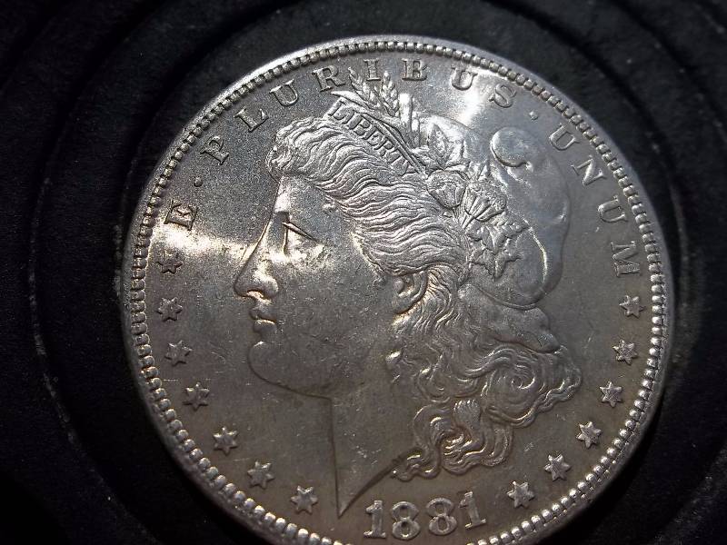 1881 S Morgan Silver Dollar AU- BU