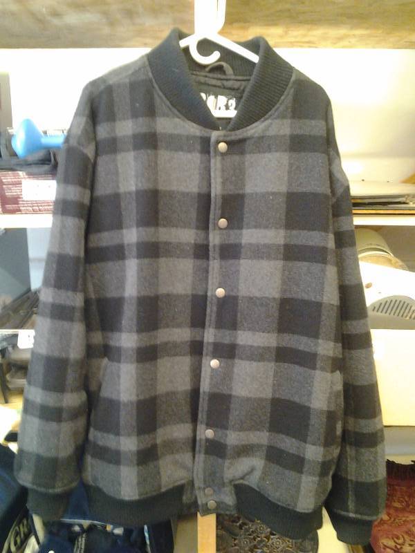 Mens 3x Wool Blend Plaid Jacket