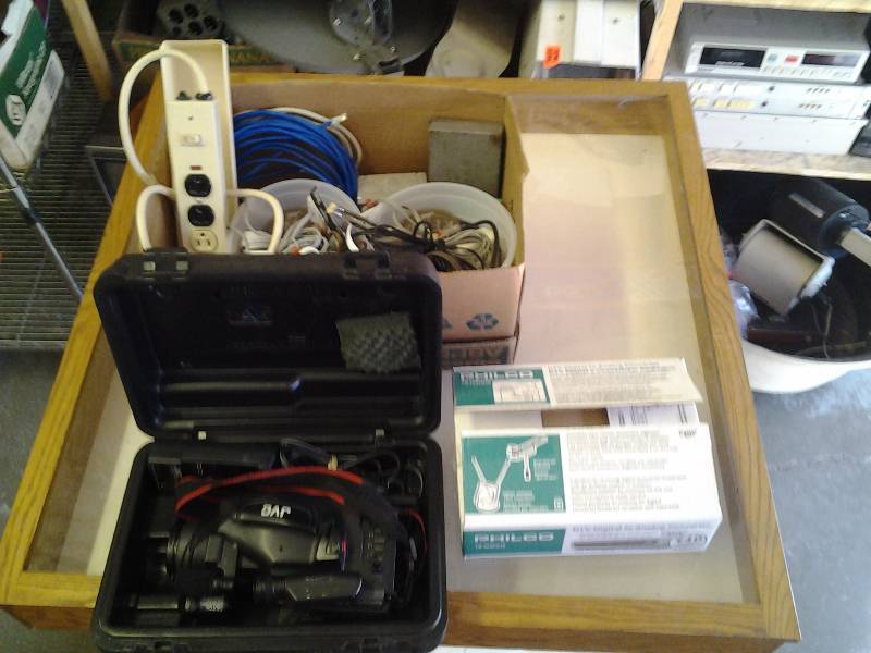 JVC Movie Camera, Multi Plugs, TV Converter Box, Misc