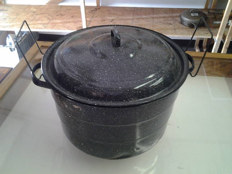 Large Enamel Canning Kettle