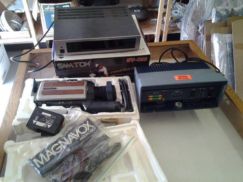 Vintage Satellite Receiver, Novar 980 Security Alarm (), Magnavox Movie Camera & Battery Pack