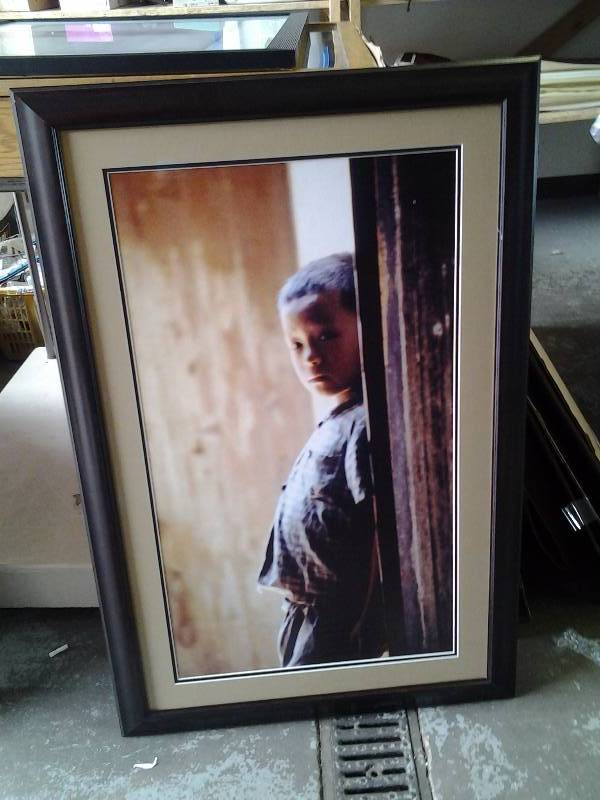 Custom Framed Photograph Of Young Boy 25x38