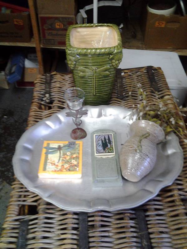 Large Platter, Misc Dragonfly Decor (Large Vase, Wall Pocket, More)