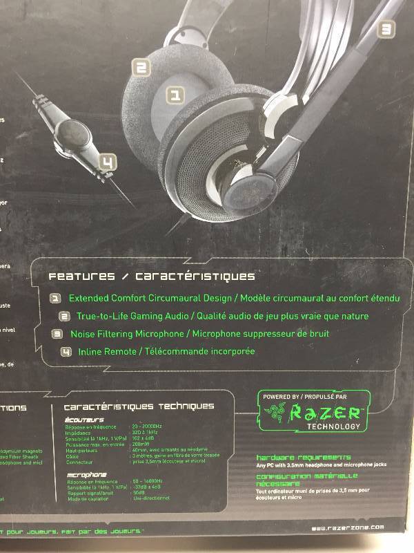 RAZOR CARCHARIAS PROFESSIONAL PC GAMING HEADSET