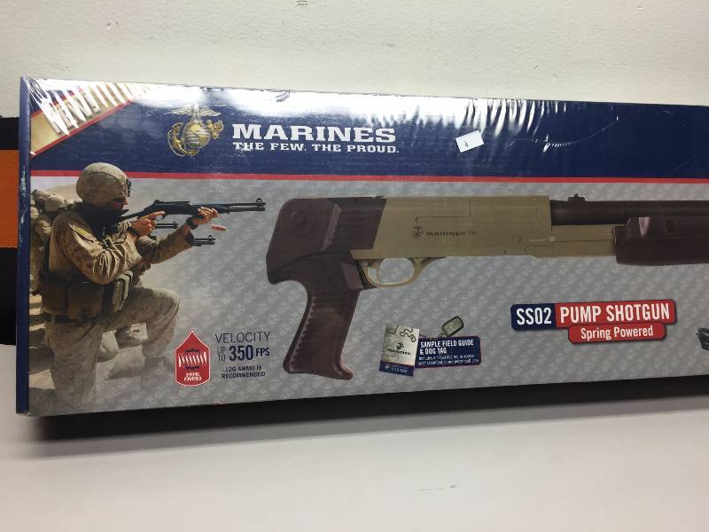 MARINES AIR SOFT PUMP SHOT GUN SPRING POWERED