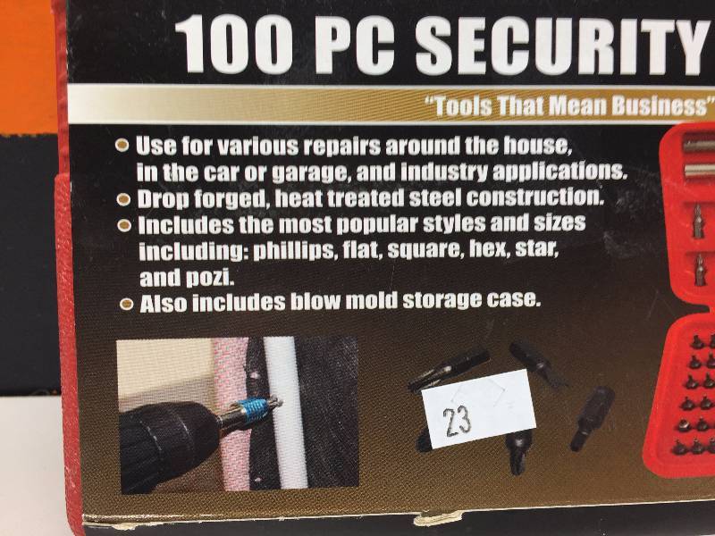 GRIP 100PC SECURITY BIT SET