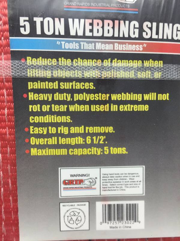 GRIP WEBBING SLING 5 TON