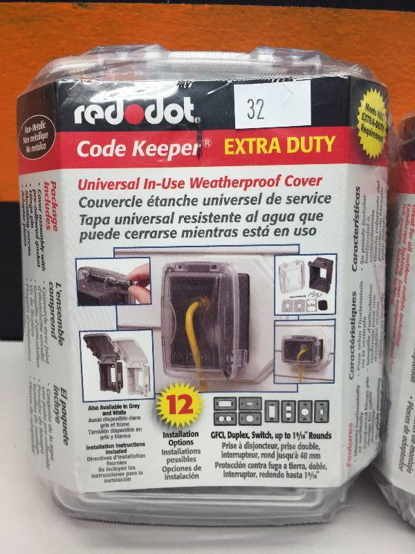 RED-DOT EXTRA DUTY UNIVERSAL ELECTRICAL WEATHER PROOF COVER