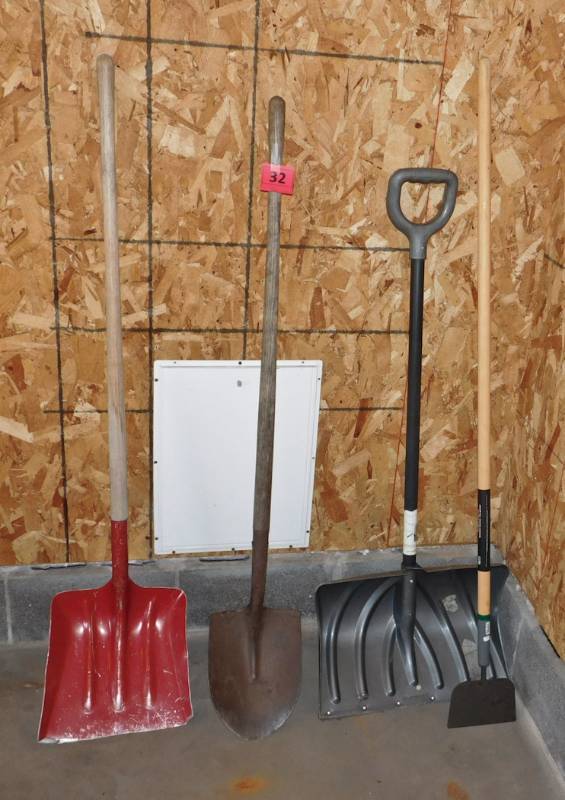 Shovels and ice chipper