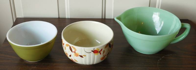 Jadeite, Hall china and pyrex