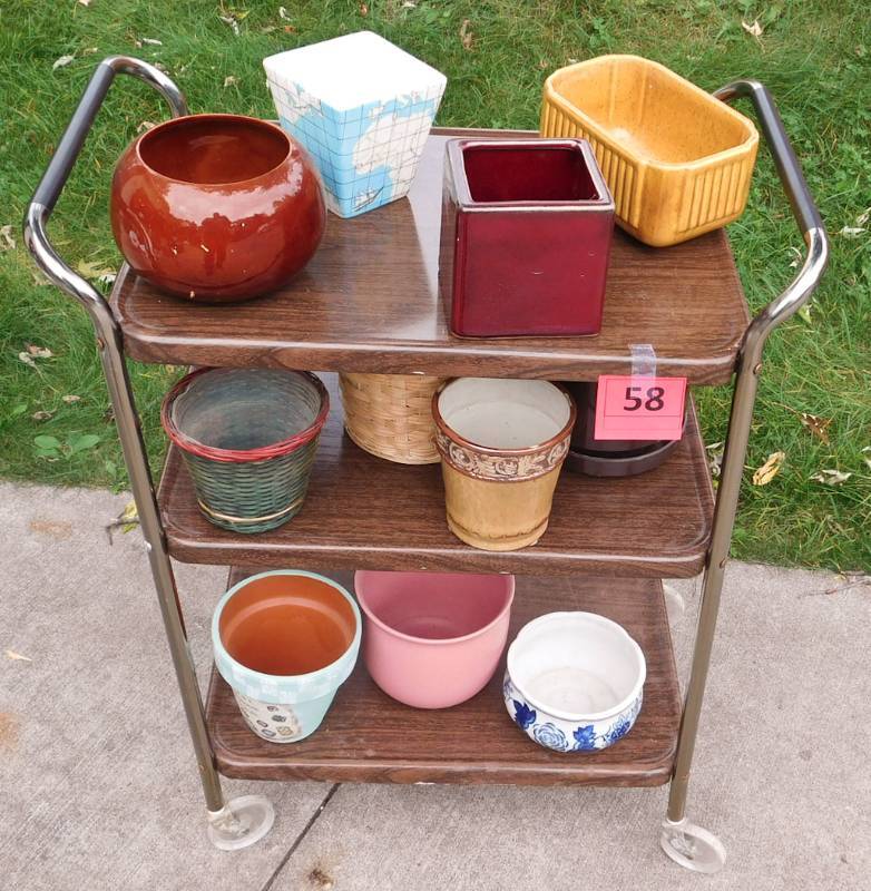 cart full of planters
