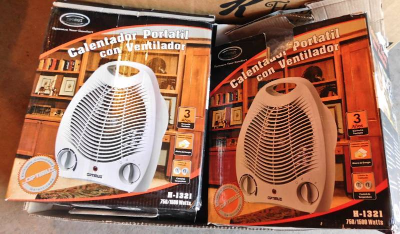 2 portable fan heaters
