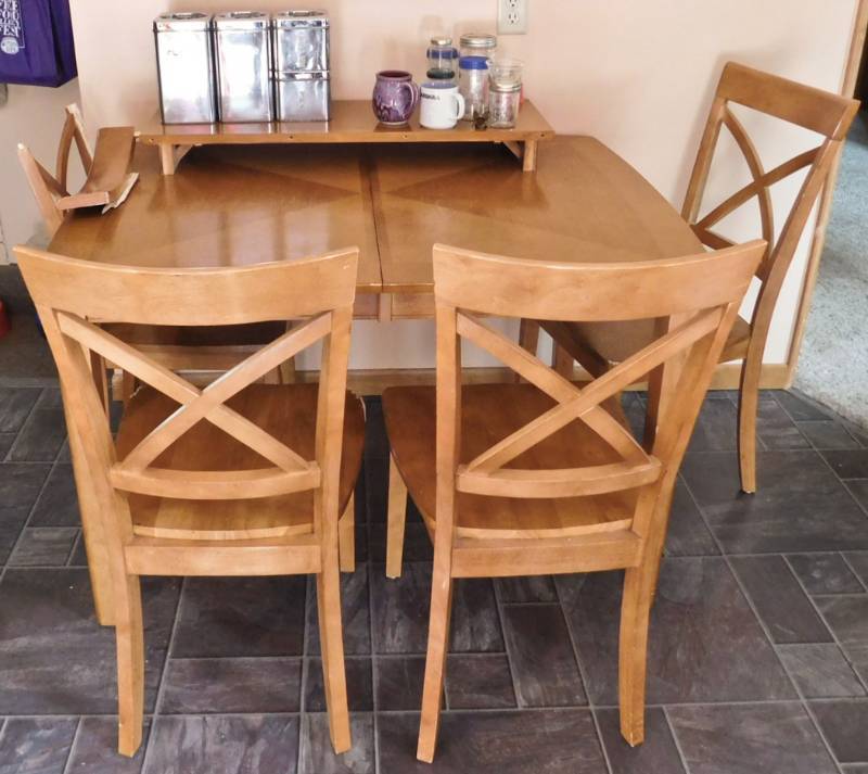 dining table with leaf 4 chairs