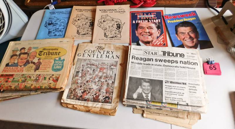 vintage magazines and news papers