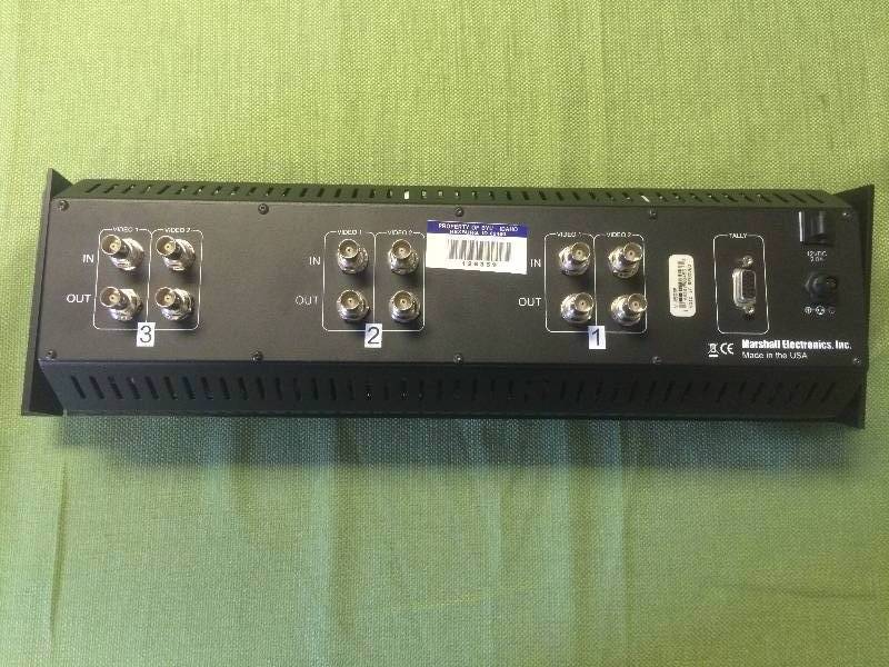 lot 24 image: Marshall Electronics V-R563P Triple 5.6 inch Rack Mountable LCD Monitors