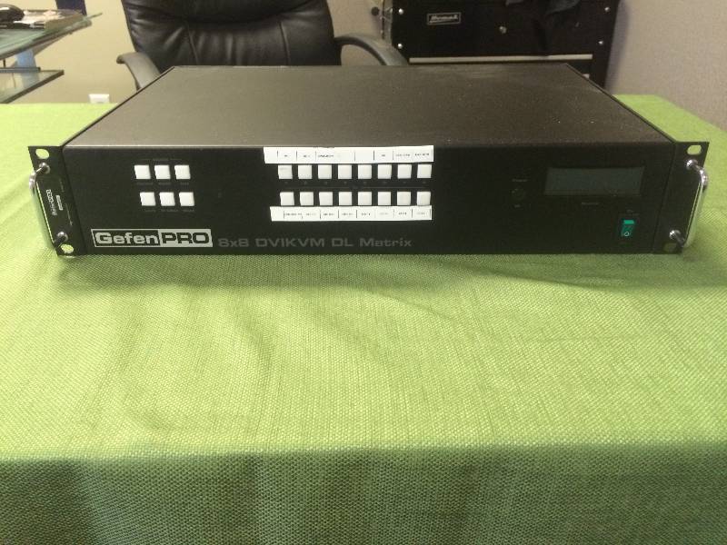 lot 35 image: Gefen Pro 8x8 DVI KVM Dual Link Matrix w Push Button Control