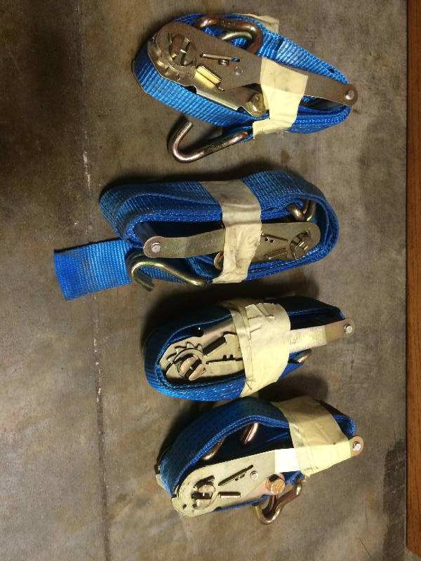 lot 91 image: Quantity 4 7 2.5 Tonne Ratchet Straps