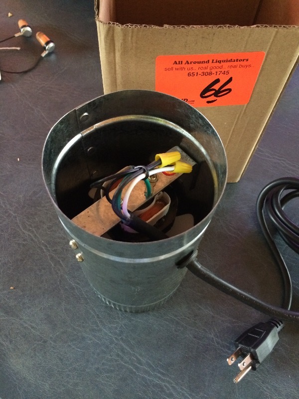 lot 66 image: Inline duct fan  115 v   new never used