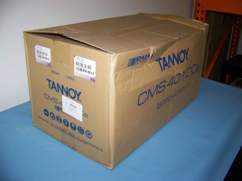 lot 43 image: (Pair) Tannoy, 4, Low Impedence Ceiling Speakers with Ceiling Brackets - BRAND NEW