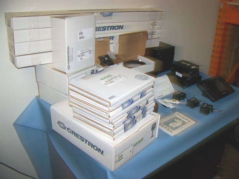 lot 60 image: Crestron, Transmitters, Connectors, Controls, Touch Panel, Processor and more