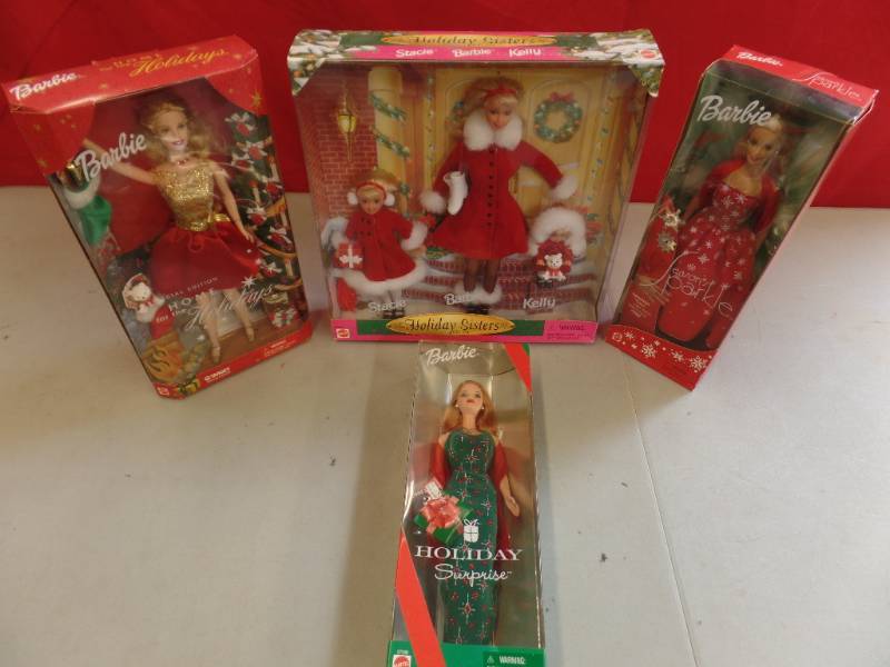 lot 703 image: Holiday Barbies