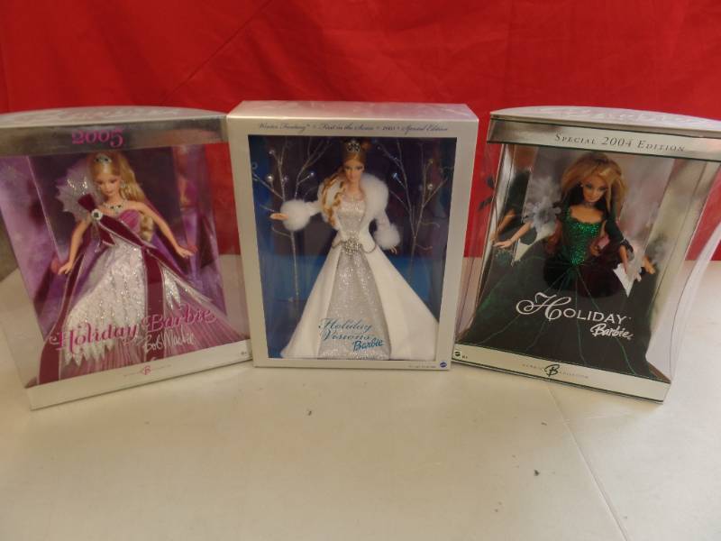 lot 709 image: Special Edition Holiday Barbies