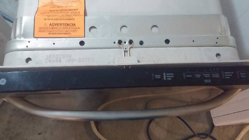 lot 21 image: GE Stainless Steel Dishwasher with Top Buttons