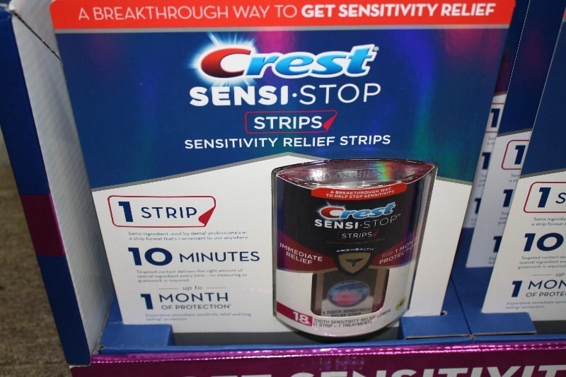 lot 80 image: Crest Sensi-Stop Strips Sensitivity Relief 18-pack - Expiration Date 082016 NEW