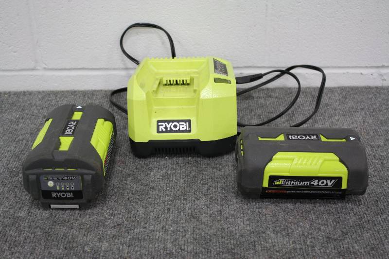lot 83 image: Ryobi 40V Batteries and Charger
