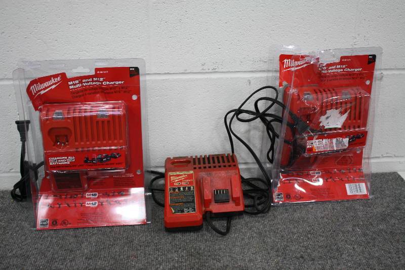 lot 84 image: Milwaukee Multi-Volt Chargers