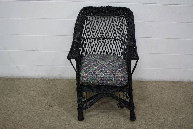 lot 105 image: Black Wicker Chair