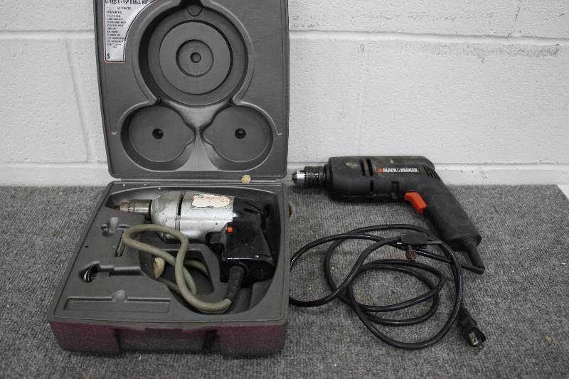 lot 126 image: 2 Black and Decker Drills and case