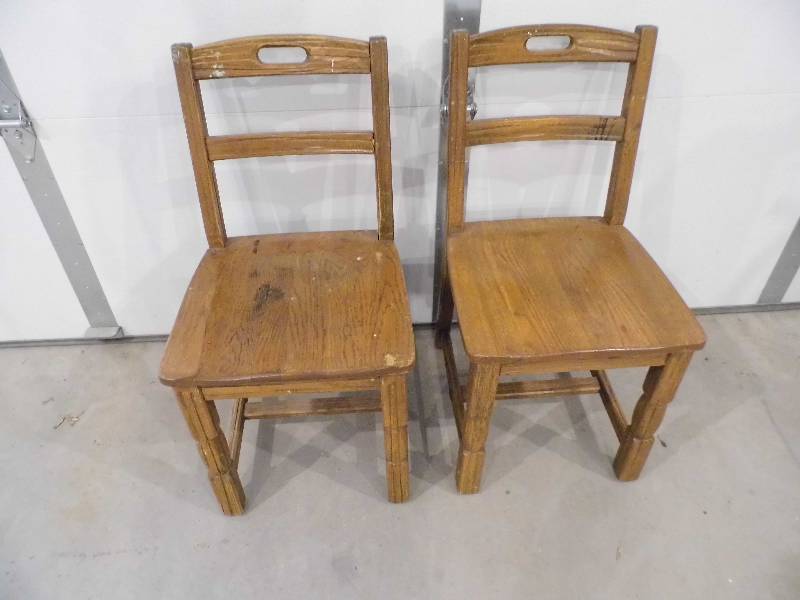 Pair of Antique Oak Chairs