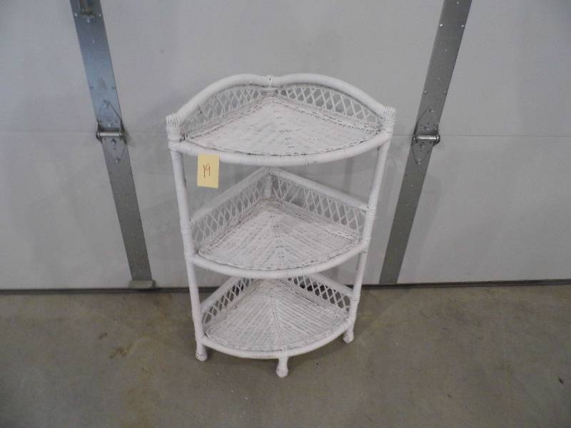 Corner Wicker Shelf