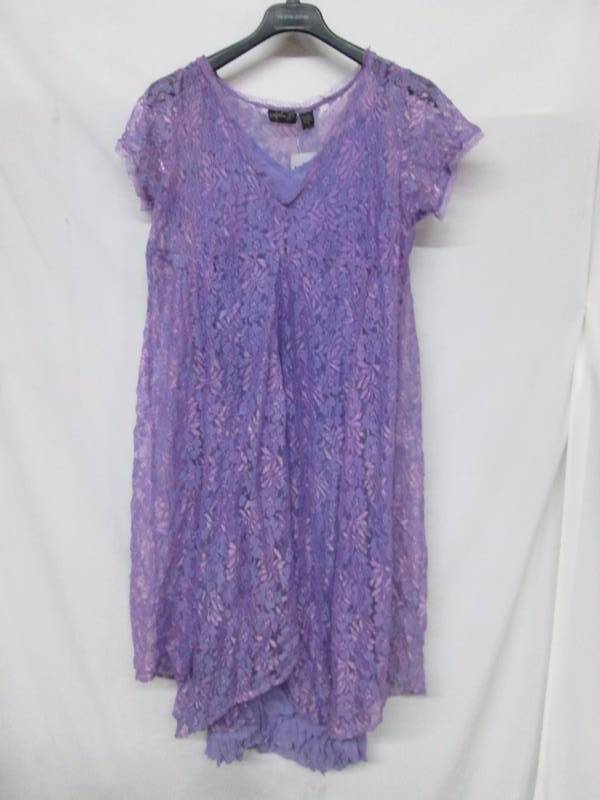 Lola P Lace Double Ruffle Dress