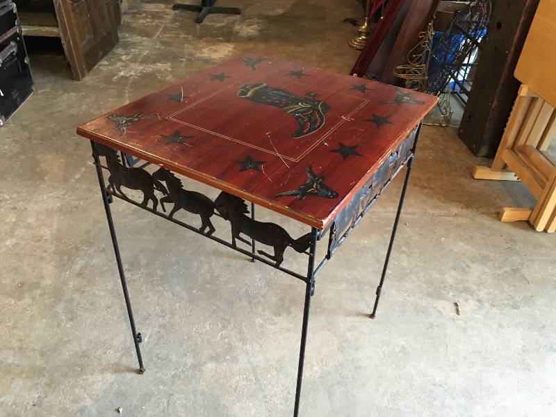Western Themed Accent Table