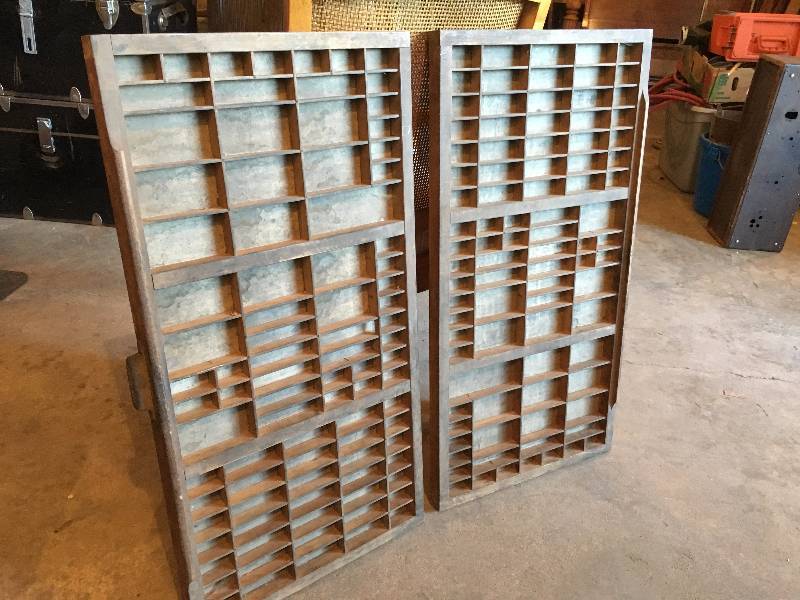 Two Vintage Hamilton Printer Drawers