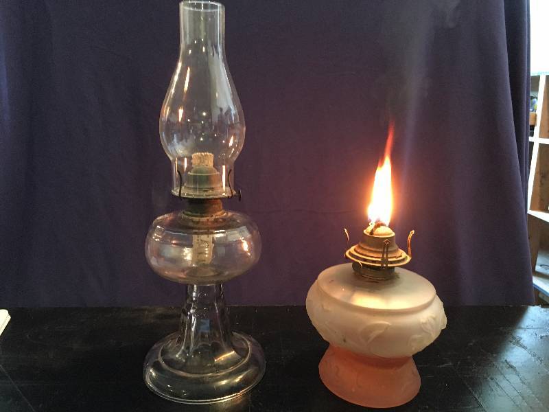 Two Vintage Kerosene Lamps