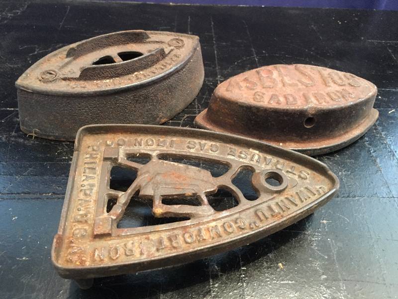 Two Sad Irons & One Sad Iron Plate