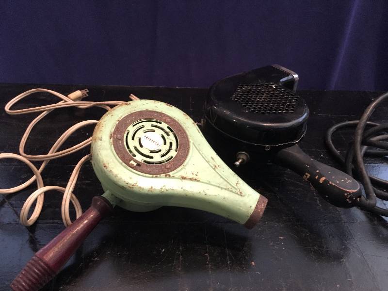 Two Vintage Hair Dryers