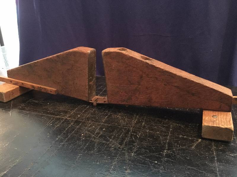Vintage Solid Wood Block With a Hinge