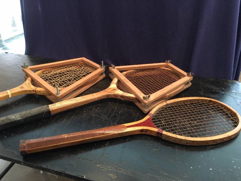 Three Vintage Tennis Rackets