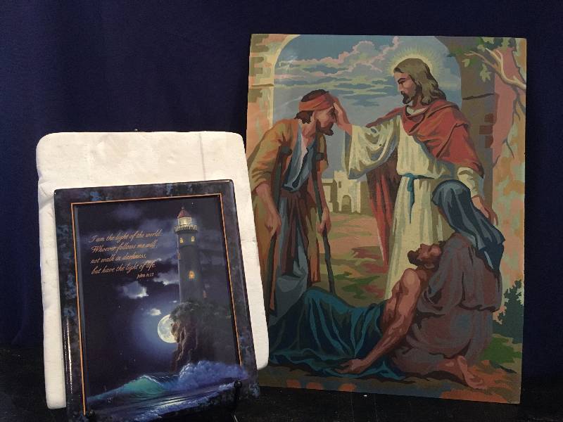 Religious Paint By Number and Collector Plaque