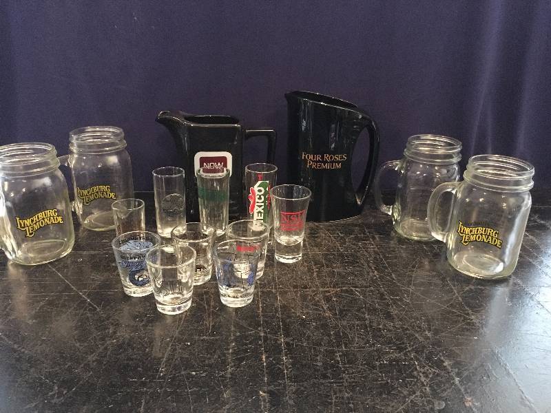Collector Shot Glasses and Jack Daniels Lemonade Mugs