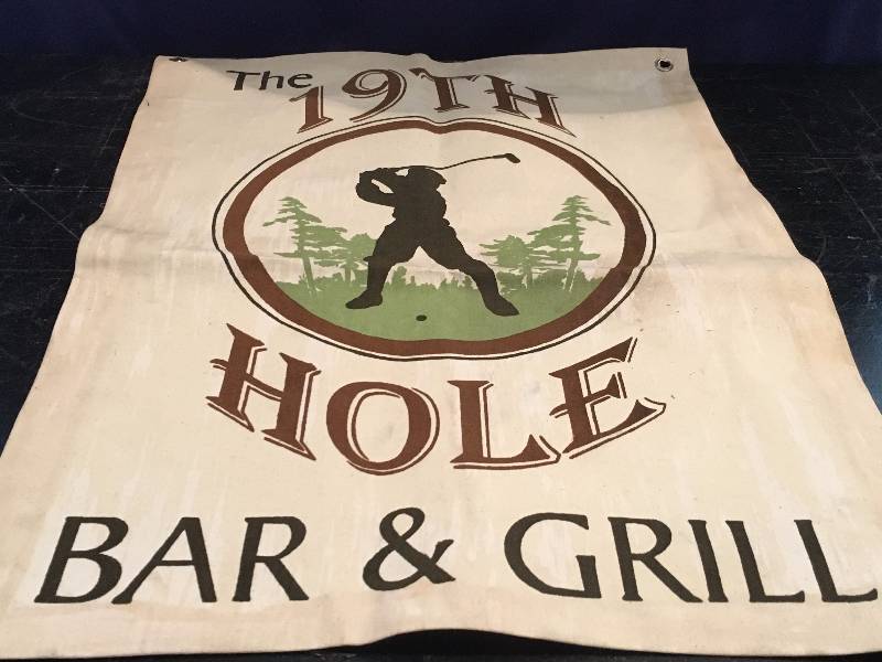 Vintage Canvas Golf Sign
