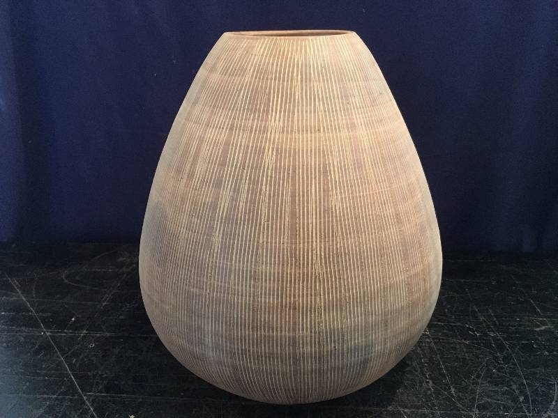 Etched Sandstone Vase